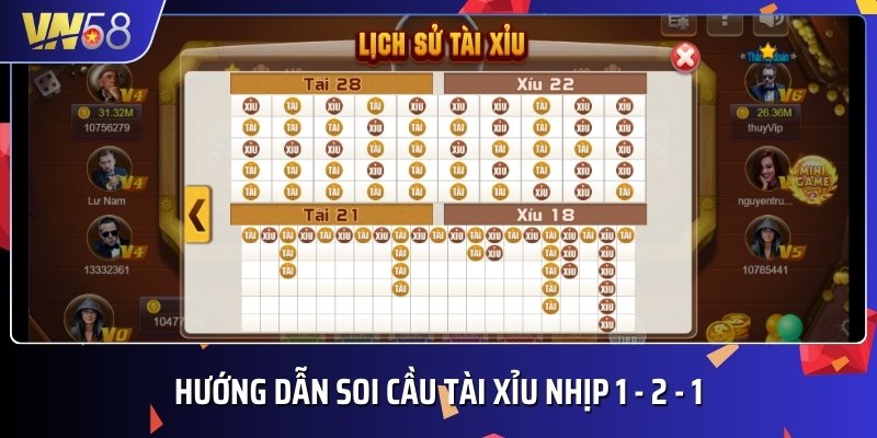 Nhịp 1 - 2 - 1 cũng là loại cầu có dấu hiệu nhận biết khá đơn giản