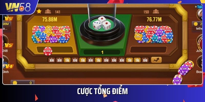 Bet thủ có thể chọn cược tổng điểm để nâng cao cơ hội ăn thưởng