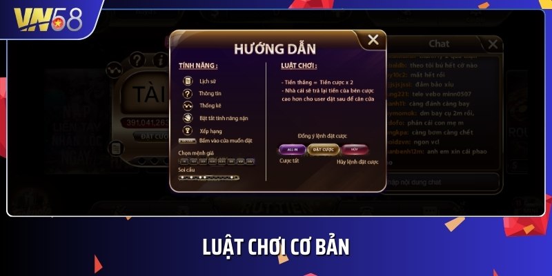 Luật chơi Tài xỉu tại cổng game Sunwin cơ bản cho tân binh