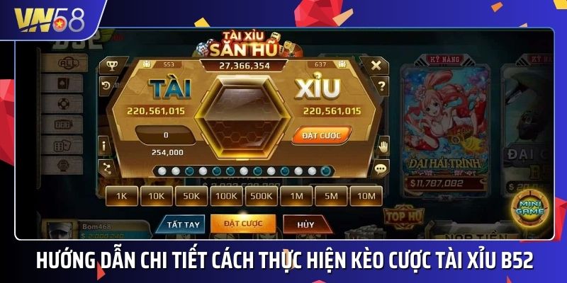 Cách thực hiện kèo cược tài xỉu khá đơn giản